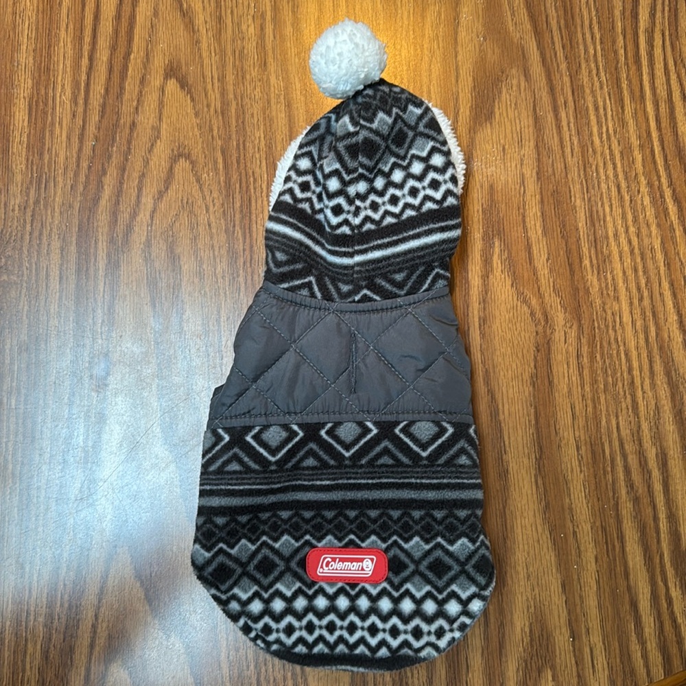 COLEMAN dog winter jacket with hood. Size XS